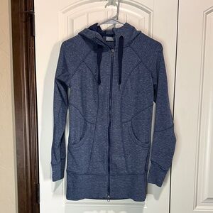 Athleta Navy Heathered Hoodie
